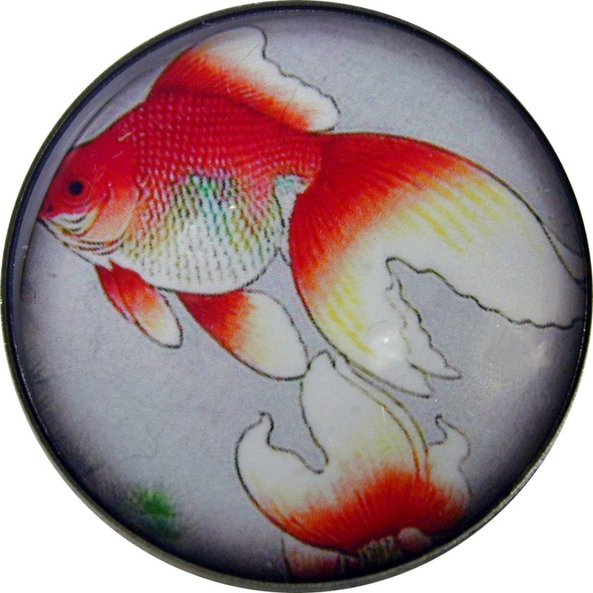 Crystal Dome Button 2 Goldfish AF 5 Japanese Image  