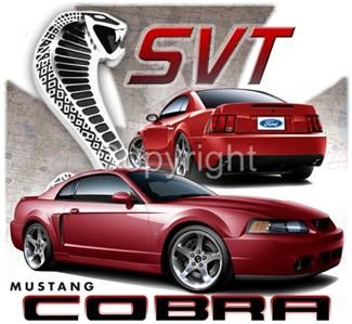 Ford Mustang Cobra SVT Coupe Licenced Tshirts 2003  