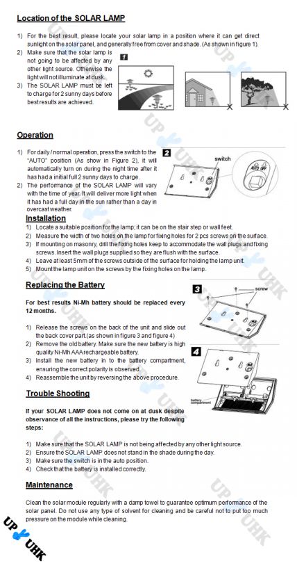 Solar Light LED Pathway Step Stair Wall Mounted New  