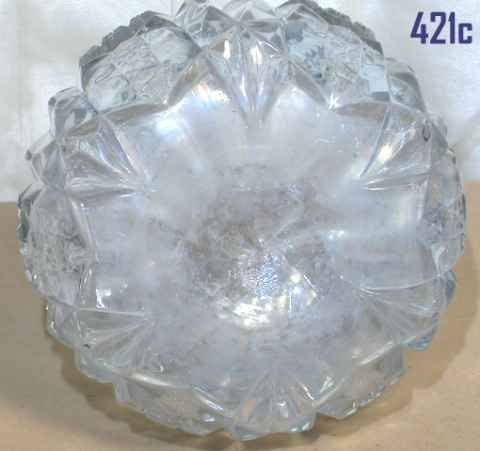 ANTIQUE CRYSTAL DECANTER SNOWFLAKE OR PIN WHEELL  