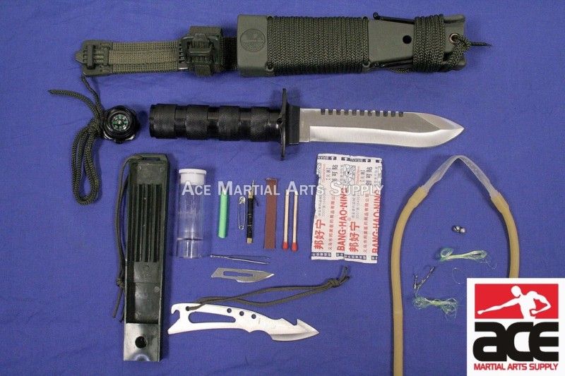   10 5 blade material stainless steel survival kit within the knife