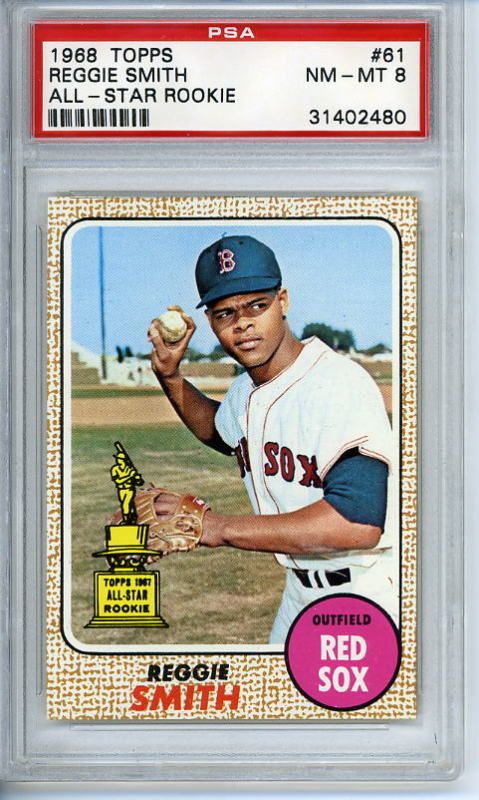 1968 Topps # 61 Reggie Smith Red Sox PSA 8  