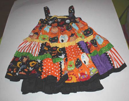 EUC custom resell Halloween dress boutique girls 5 6  