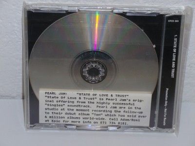 PEARL JAM State Of Love and Trust Promo CD RARE NM (from Singles OST 