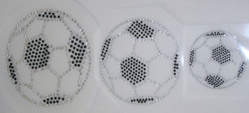 Rhinestone Iron On Transfer Soccer ball Soccer  