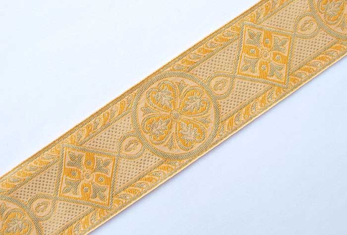 Gold, Medieval, Jacquard Trim for Chasuble, Vestment  