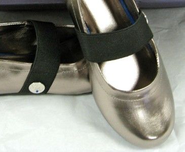 STUART WEITZMAN GIRLS STRETCH SHOES PEWTER SIZE 13 NIB  