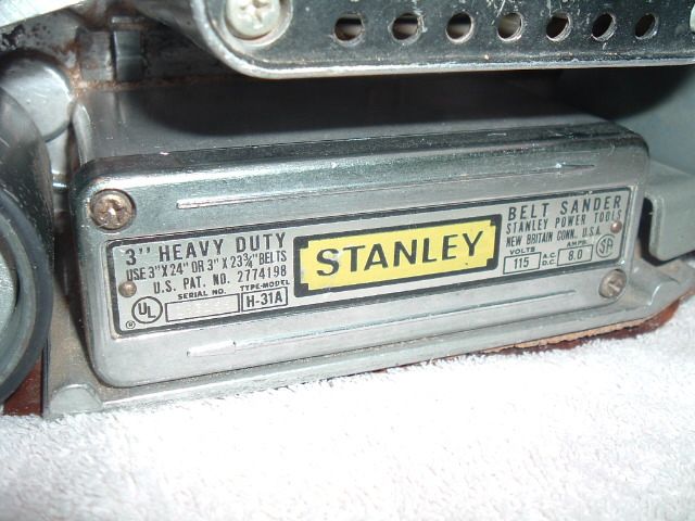 Vintage Stanley Heavy Duty 3 Belt Sander H 31A Metal  