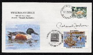 1996 Sweden Artist Signed First Day Cover Shovelers  