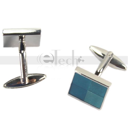 New Design Men`s Wedding Party Shihoden sublattice blue cuff links 