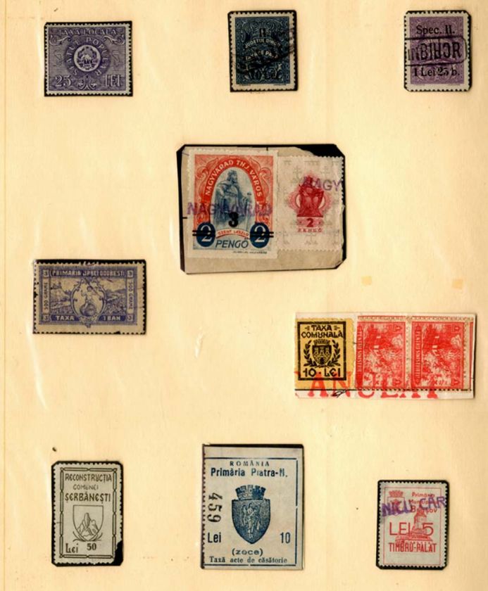 REVENUE STAMPS;LOCAL POST 1910 1942,RARISSIME ,ROMANIA  