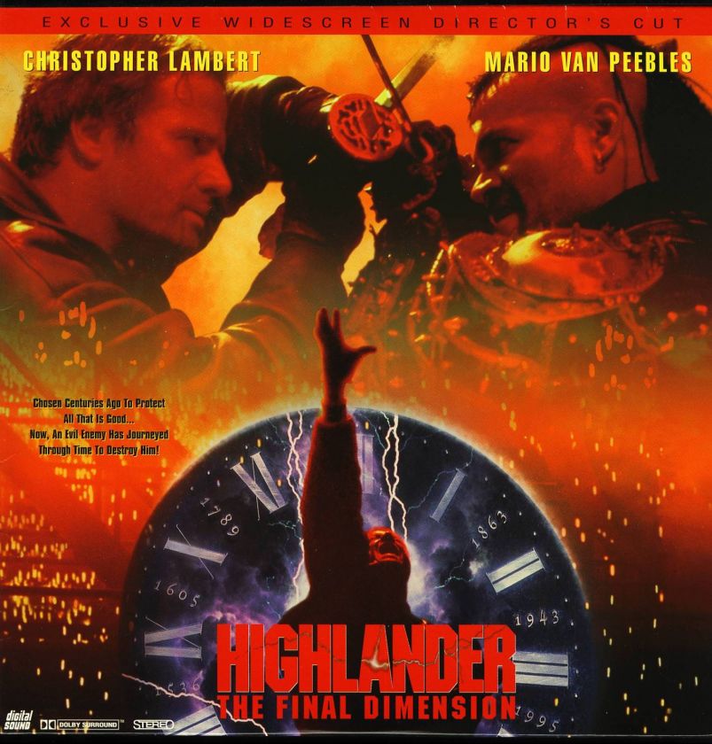 HIGHLANDER THE FINAL DIMENSION LASERDISC RARE  