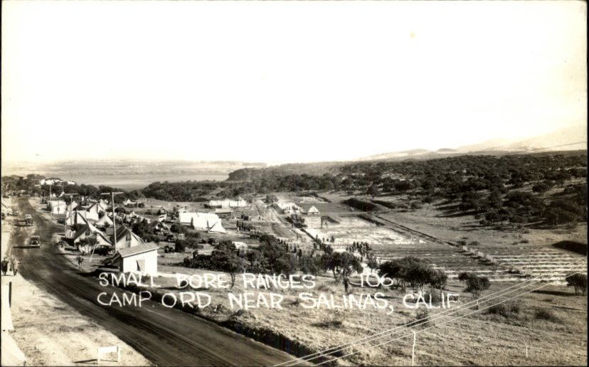 SALINAS CA Small Bore Ranges Panoramic View Old Real Photo Postcard 