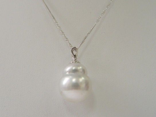 Huge Australia SOUTH SEA Pearl Pendant +18KG Chain 16  