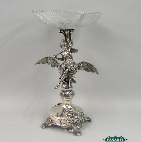 WMF Art Nouveau Figural Eagle Centerpiece Fruit Bowl  