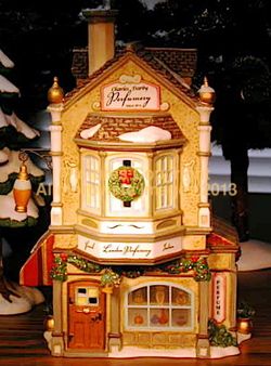 Dickens Village Dept 56 CHARLES DARBY PERFUMERY 58756 NEW MINT 