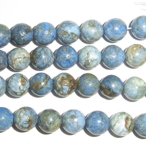 10MM ROUND CHINESE LARIMAR GEMSTONE BEADS 15L  