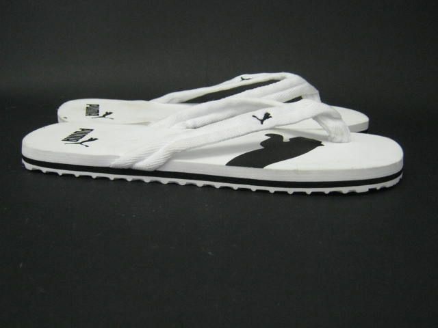 PUMA W hite Flip Flops Sandals Shoes Sz 9.5  