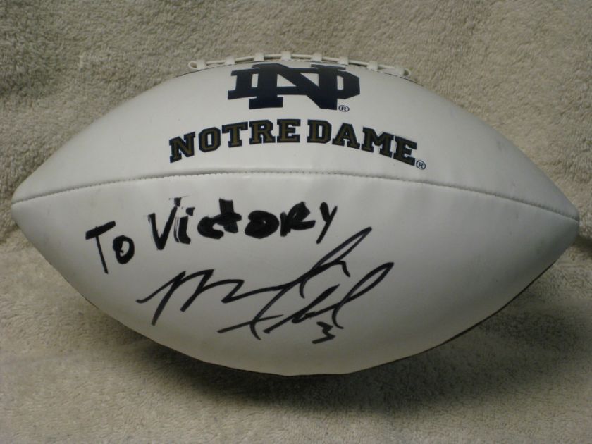 Michael Floyd Signed Football Notre Dame COA  