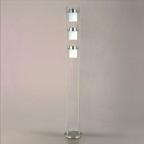 Contemporary Floor Lamp with 3 rotating lights New 65H  