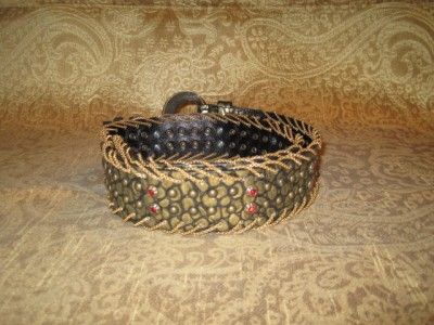 NWT NANNI BROWN ITALIAN LEATHER WOVEN BELT SIZE MEDIUM #72  