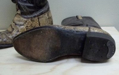 Lucchese Cowboy Boots, size 9D, Snake Skin lowers  