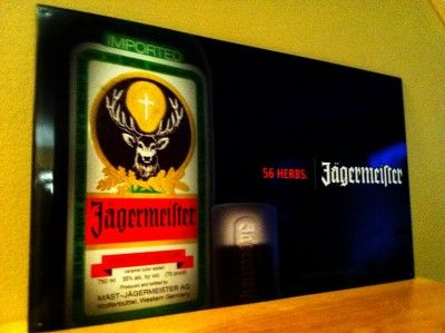 Jagermeister Jager Promotional Tin Metal Bar Tap Machine Tacker Sign 