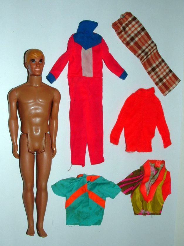 1970s SUN SET MALIBU KEN BEND LEG DOLL, #7231 GOLD MEDAL SKIER 