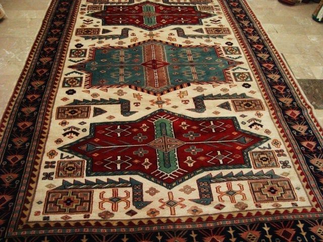 SHIRVAN KUBA FINE VEGE DYED HAND KNOTTED RUG CARPET 9x6  