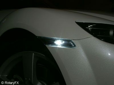 White LED side marker bulbs shown not included.