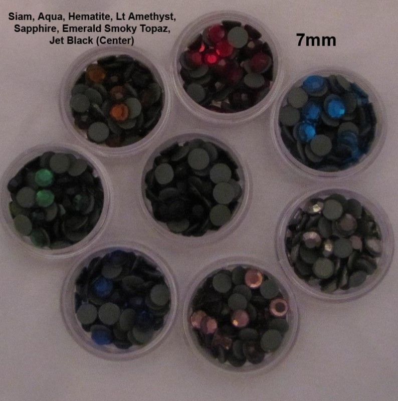 7mm ss34 Hotfix Rhinestones 144pc or Variety + BONUS  