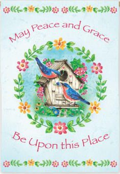 Peace and Grace Birds Large Garden House Flag 746851199011  