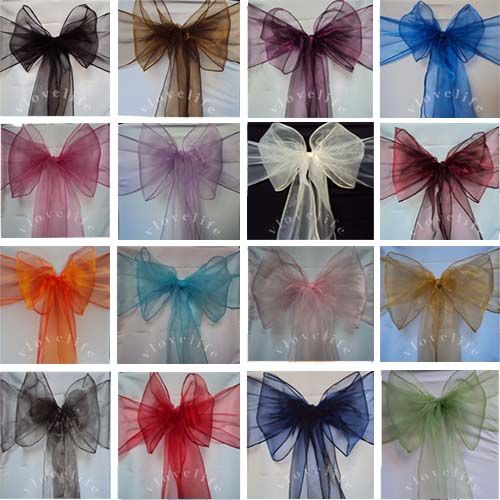 25pcs new navy blue organza chair sashes bow banqu 25pcs new purple 