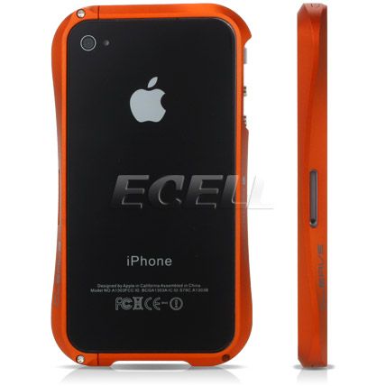 ORANGE DEFF CLEAVE ALUMINIUM BUMPER CASE FOR iPHONE 4  