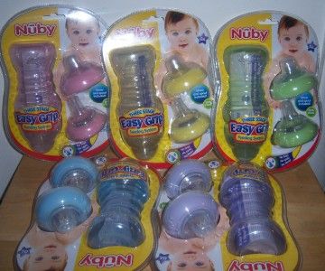 Nuby Three Stage Easy Grip Feeding System, Bottle, Sippy Cup, Baby 