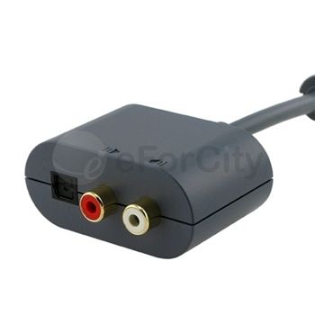 Optical Audio Adapter For XBOX 360 HDMI AV Cable Gamin  