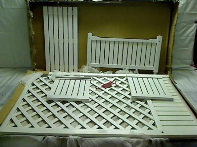   Products Lexington 28 Inch Rectangle Solid Wood Trellis Planter White