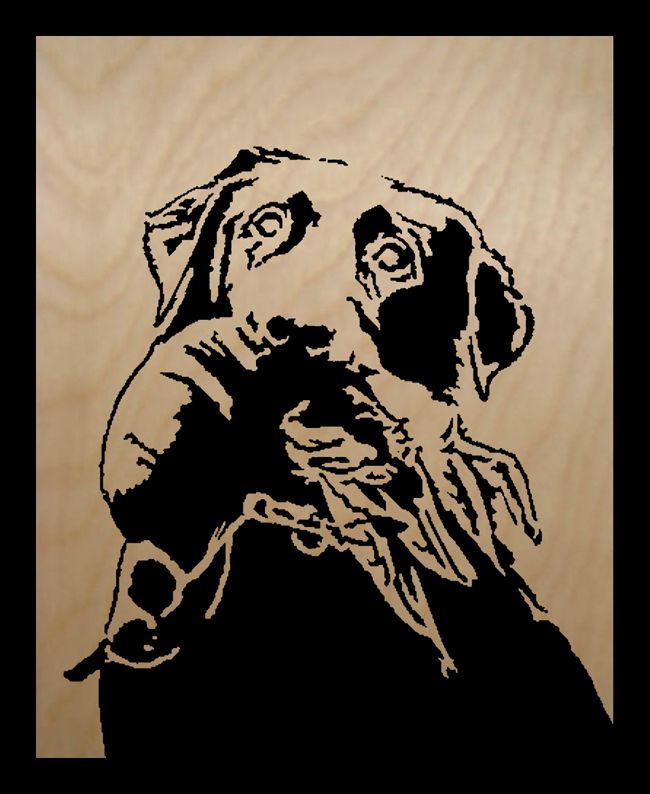 Lab & Wood Duck By Scroll Saw Pictures   8 x 10 x 1/4  