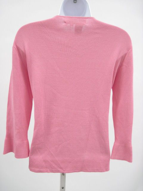 JOSEPH A. Pink V neck 3/4 Sleeve Shirt Top Size Large  