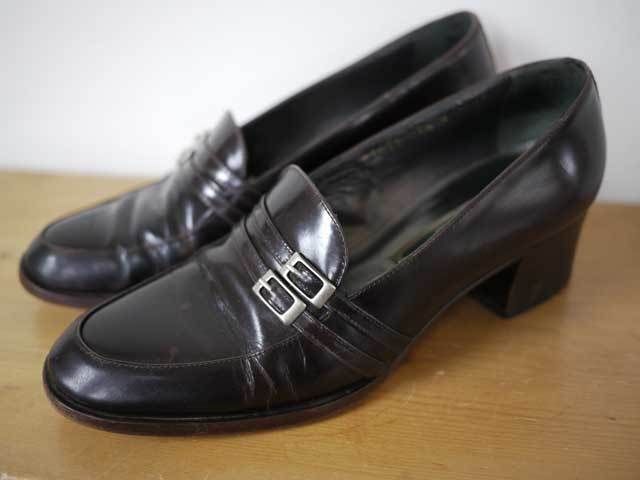 COLE HAAN Womens Italian Leather Buckle LOAFERS 7.5 38  