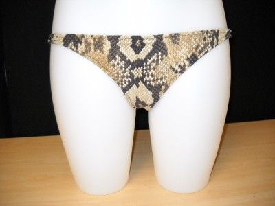 NWT COSABELLA Manao Brown Snakeskin LR Bikini Bottom M  