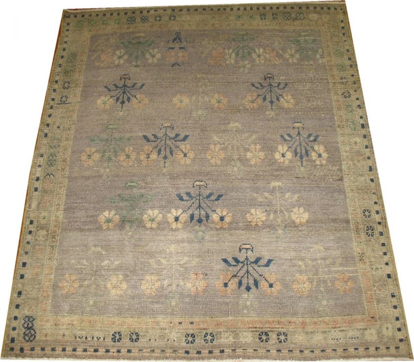 Antique Greyish/Lavender Turkish Oushak Ushak Tolou Rug Size 4x5 