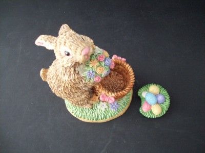 Department Dept 56 Easter Bunny Rabbit Eggs Trinket Box  