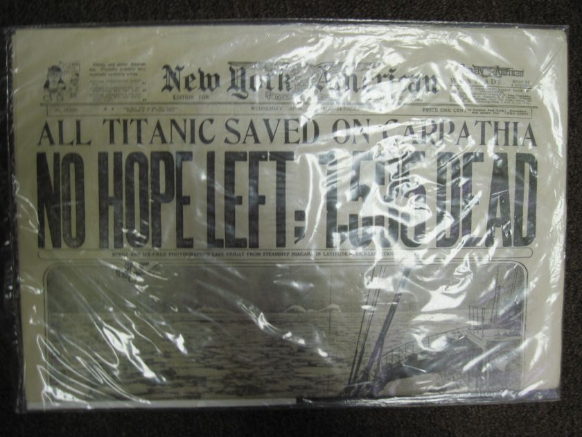 1912 Titanic Newspapers Coins Stock Cert Coal + more  
