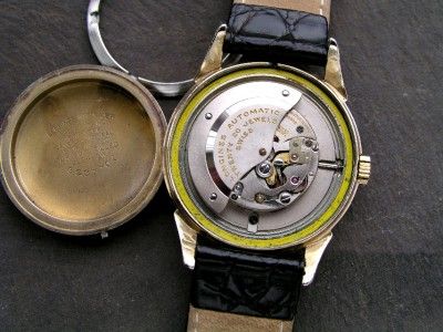 SUPERB 1956 VINTAGE MENS LONGINES FLAGSHIP AUTO STEPPED BEZEL ORIGINAL 