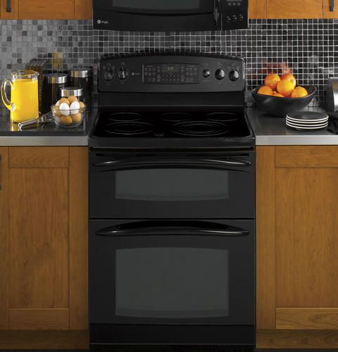   PROFILE 30 TRUTEMP ELECTRIC DOUBLE RANGE OVEN BLACK PB970DPBB  