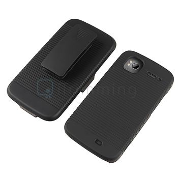   HOLSTER COMBO HYBRID CLIP+PHONE COVER CASE STAND FOR HTC SENSATION 4G