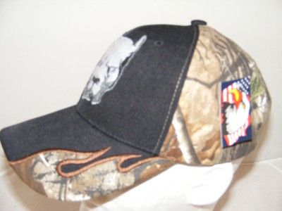 PIT BULL PITBULL FLAMES DOG REALTREE CAMO HAT CAP  