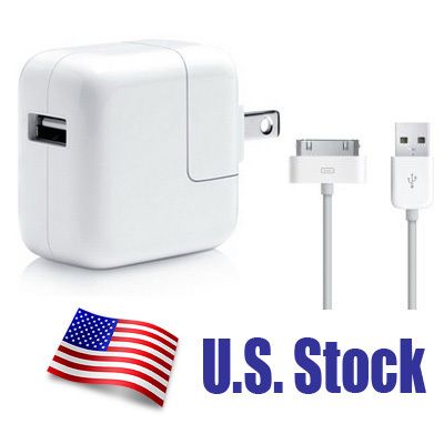 USB Power Charger 10W & SYNC Cable for iPad iPhone 4 3G  