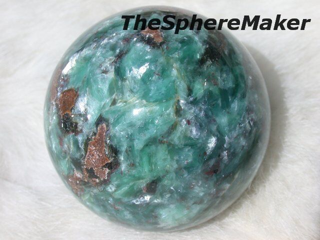 Siaz GREEN BLUE KYANITE SPHERE RARE CRYSTAL BALL 1.6D  